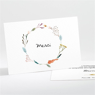 Remerciement décès farandole paysage