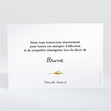Remerciement décès farandole paysage - Dos du carton