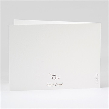 Remerciement décès crépuscule plié - Dos du remerciement