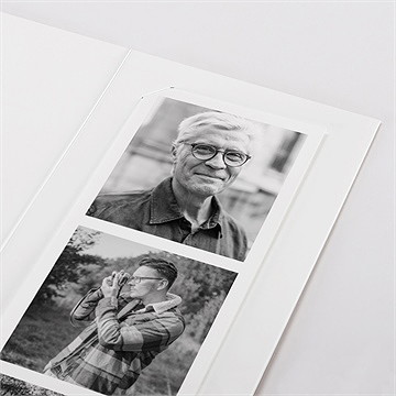 Remerciement décès simple elégance photomaton - Détail du faire-part