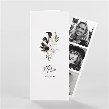 Remerciement décès orchidées et callas photomaton - Vue 1