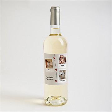 Étiquette bouteille annonce grossesse en images - Mise en situation