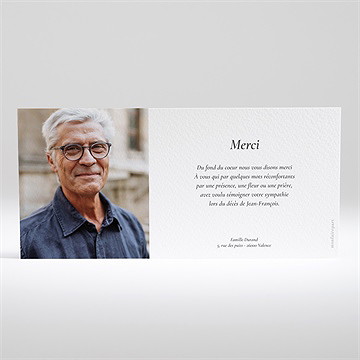 Remerciement décès oraison paysage - Dos du faire-part