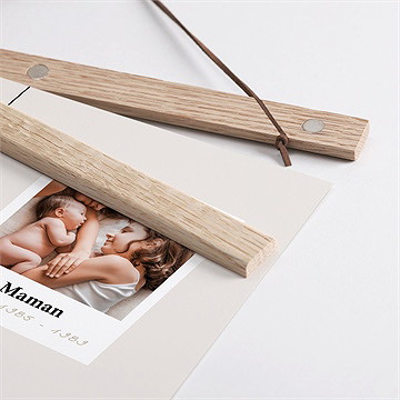 Affiche annonce grossesse en images - Détail des supports en bois