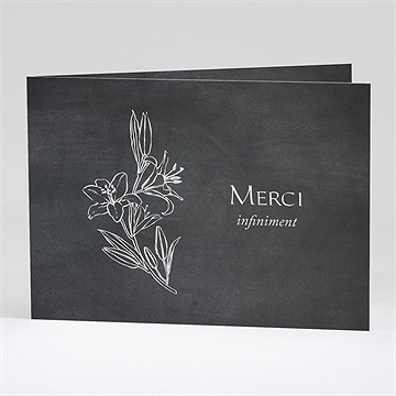 Remerciement décès lys plié