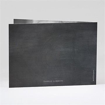 Remerciement décès lys plié - Dos du remerciement