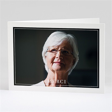 Remerciement décès pour l'eternité plié