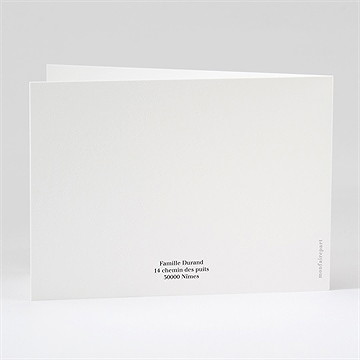 Remerciement décès pour l'eternité plié - Dos du remerciement