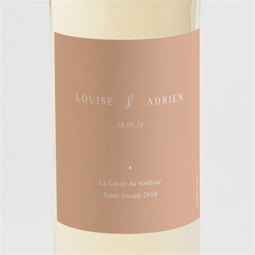 Etiquette de bouteille mariage bel éclat