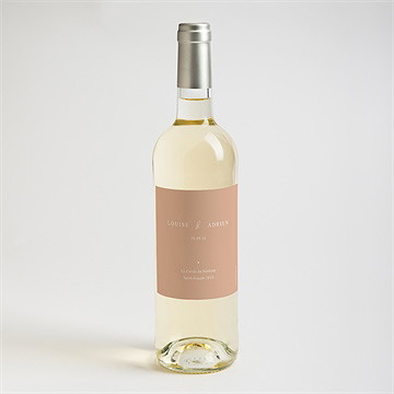 Etiquette de bouteille mariage bel éclat - Mise en situation