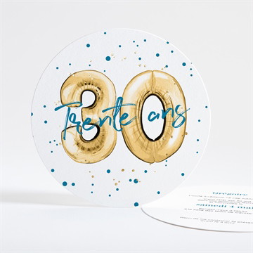 Invitation anniversaire ballon 30 ans