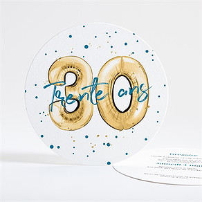 Invitation anniversaire ballon 30 ans