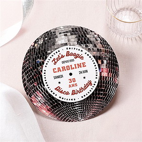 Invitation anniversaire disco 30 ans