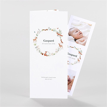 Faire-part naissance gaiement duo magnet