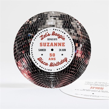 Invitation anniversaire disco
