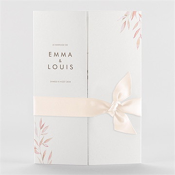 Faire-part mariage notre lien 2 volets