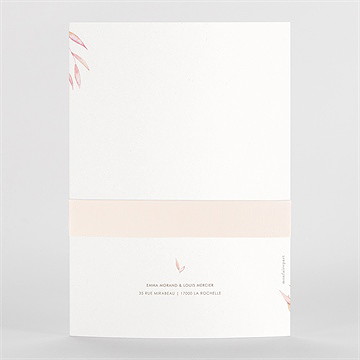 Faire-part mariage notre lien 2 volets - Vue de Dos