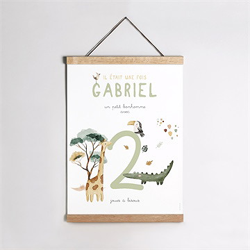 Affiche naissance ma petite savane