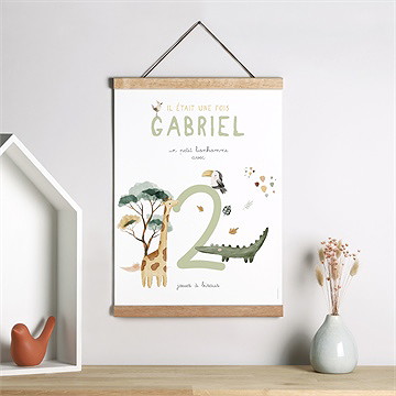 Affiche naissance ma petite savane - Mise en situation