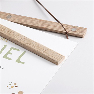 Affiche naissance ma petite savane - Détail des supports en bois