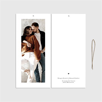 Faire-part mariage classique photo - Cartes intérieures verso