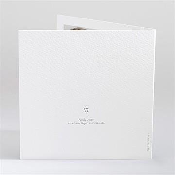 Faire-part de baptême petites soeurs plié - Dos du faire-part