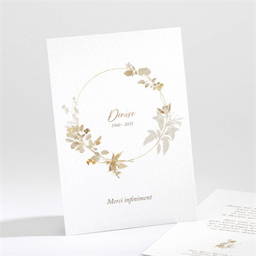 Remerciement décès douceur d'automne portrait