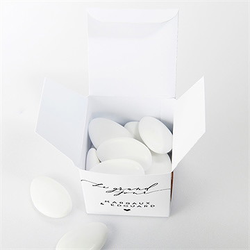 Boîte de dragées mariage classique photo - Intérieur de la boîte