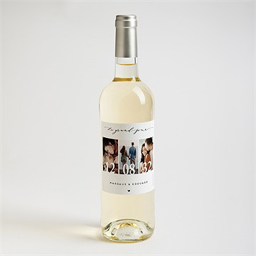 Etiquette de bouteille mariage classique photo - Mise en situation