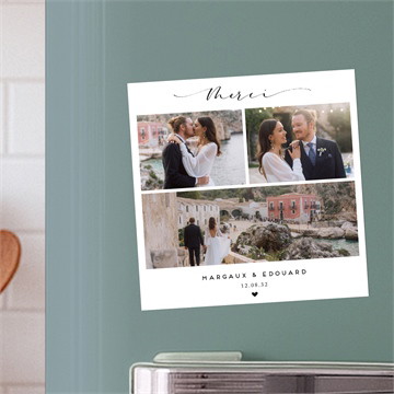 Remerciement mariage classique photo