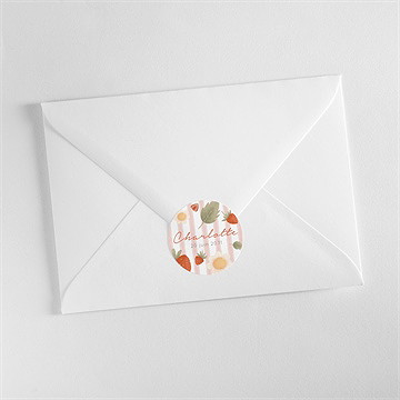 Sticker naissance fraises acidulées - Mise en situation