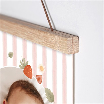 Affiche naissance fraises acidulées - Détail de l'affiche