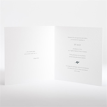 Faire-part de baptême adulte eucalyptus - Intérieur du faire-part