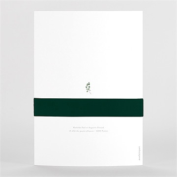 Faire-part mariage sacré 2 volets - Vue de Dos