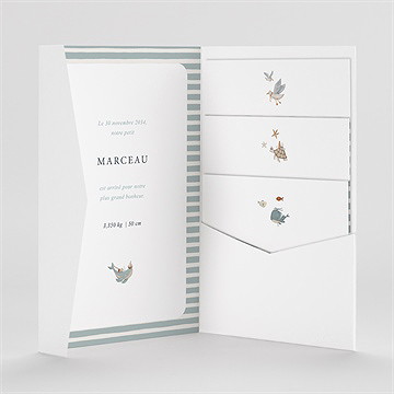 Faire-part naissance mon amie la baleine - Intérieur du faire-part
