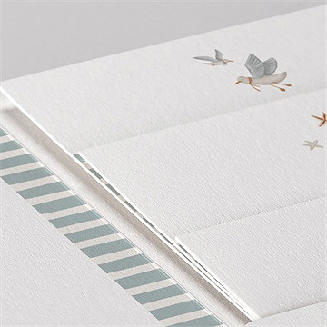 Faire-part naissance mon amie la baleine - Détail du faire-part