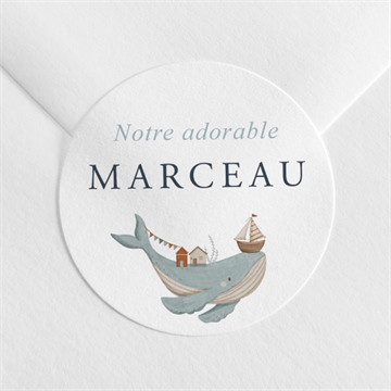 Sticker naissance mon amie la baleine