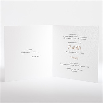 Faire-part de baptême fille adulte - Intérieur du faire-part