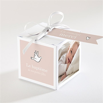 Boîte de dragées baptême petites soeurs