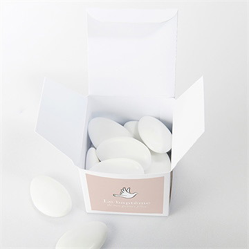 Boîte de dragées baptême petites soeurs - Intérieur de la boîte