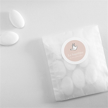 Sticker baptême petites soeurs - Mise en situation