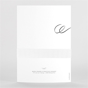 Faire-part mariage elle a dit oui 2 volets - Vue de Dos