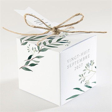 Boîte de dragées baptême adulte - Dos de la boîte