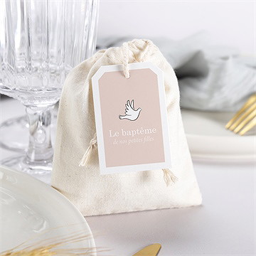 Pochon baptême petites soeurs - Mise en situation