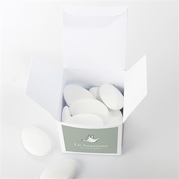 Boîte de dragées baptême petits frères - Intérieur de la boîte