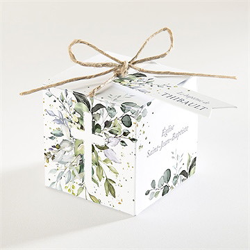 Boîte de dragées baptême adulte religieux