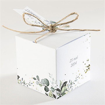 Boîte de dragées baptême adulte religieux - Dos de la boîte