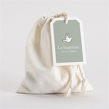 Pochon baptême petits frères - Mise en situation