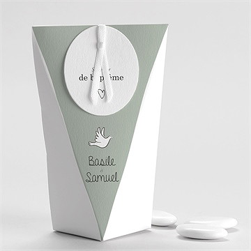 Boîte de dragées baptême petits frères étui