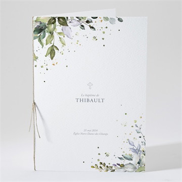 Livret de messe baptême adulte religieux étui